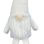 Christmas gnome with beard white 47cm