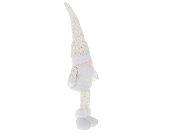 Christmas gnome with beard white 47cm