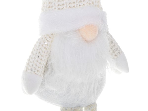 Christmas gnome with beard white 47cm