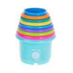 Educational cups tower pyramid numbers and fruit
