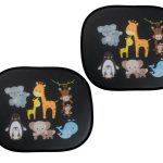 Static curtain sunshade car window cover monkey