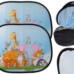 Static sun curtain car window cover bear