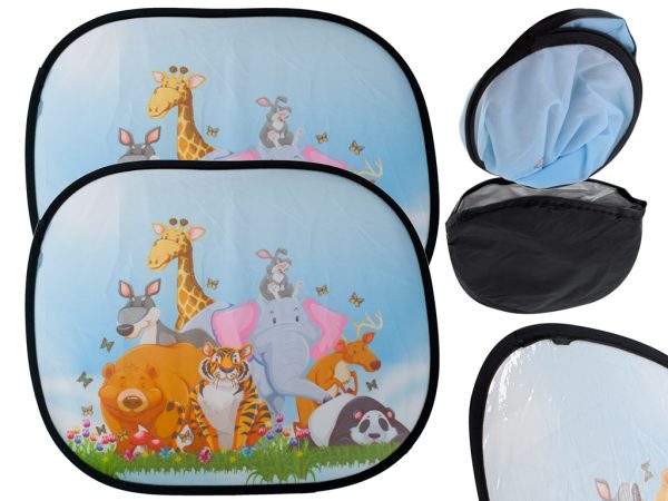 Static sun curtain car window cover bear
