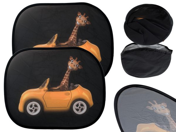 Static sunshade curtain car window cover giraffe