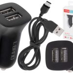 L-BRNO car charger Dual USB + Type-c black