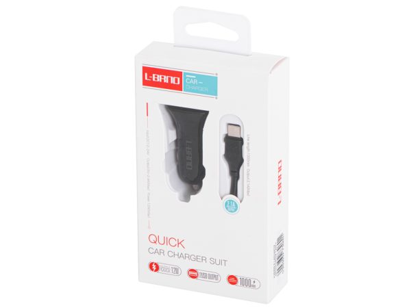 L-BRNO car charger Dual USB + Type-c black
