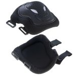 L-BRNO knee elbow wrist protectors roller bike scooter set black