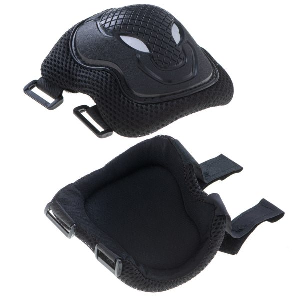 L-BRNO knee elbow wrist protectors roller bike scooter set black