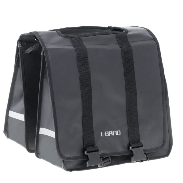 Bicycle pannier bag double two-chamber side for bicycle holder, L-BRNO