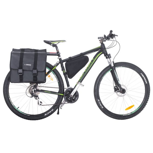 Bicycle pannier bag double two-chamber side for bicycle holder, L-BRNO