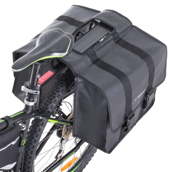 Bicycle pannier bag double two-chamber side for bicycle holder, L-BRNO