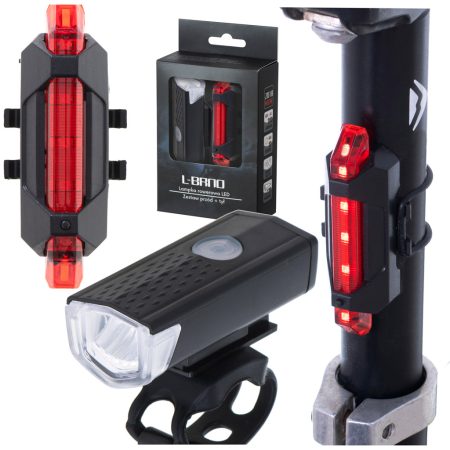 LED bicycle lamp rear-front set USB