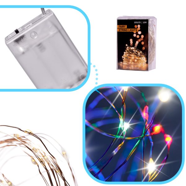 LED garland of 100 lights 10m