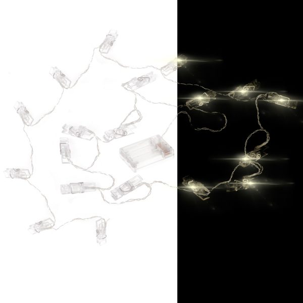 LED photo clip lights 1.5m 10LED warm white