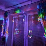 LED reindeer curtain lights 2.5m 138LED multicolour