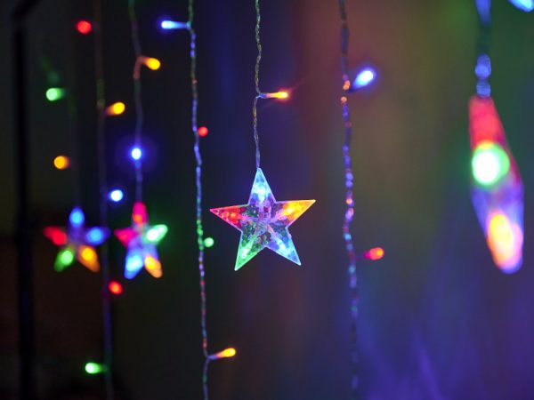 LED reindeer curtain lights 2.5m 138LED multicolour