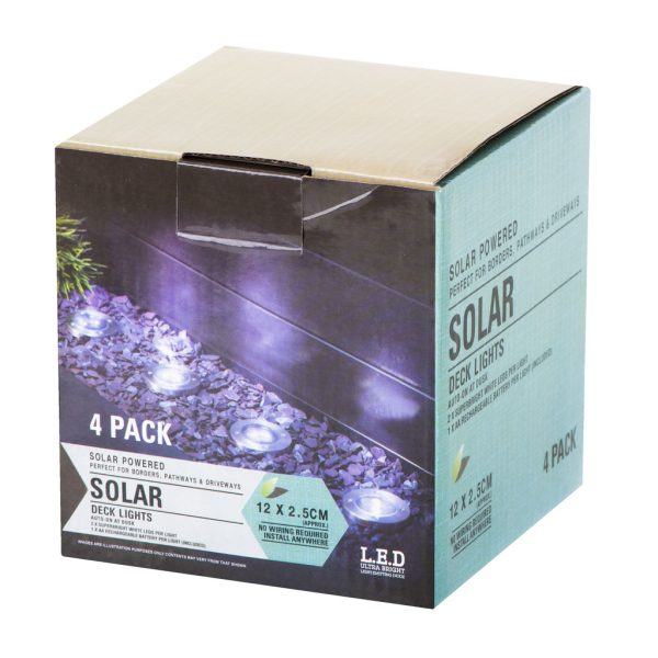 Solar groumd outdoor light 8led, 4pcs. Cold