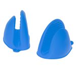 Heat blue silicone oven mitt 2 pieces