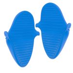 Heat blue silicone oven mitt 2 pieces