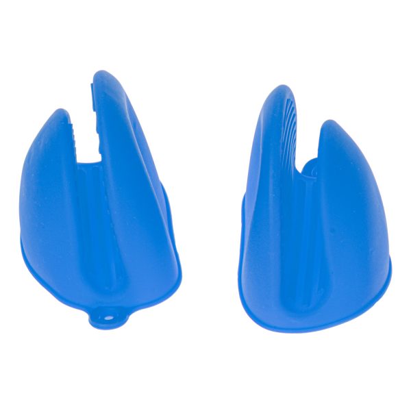 Heat blue silicone oven mitt 2 pieces