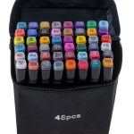 Double-sided markers in case 48 + stand