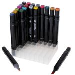 Double-sided markers in case 48 + stand