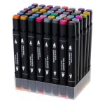 Double-sided markers in case 48 + stand