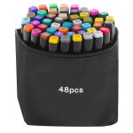 Double-sided alcohol markers in case 48 pieces