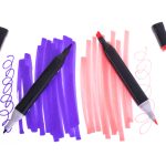 Double-sided alcohol markers in case 48 pieces