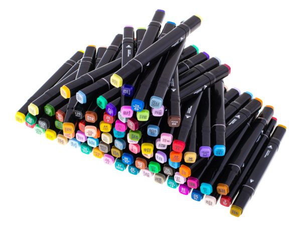 Double-sided alcohol markers in case 80 pieces