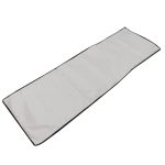 Beach mat lounger with backrest folding 150x47x48cm grey