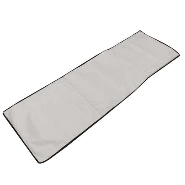 Beach mat lounger with backrest folding 150x47x48cm grey