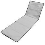 Beach mat lounger with backrest folding 150x47x48cm grey