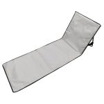 Beach mat lounger with backrest folding 150x47x48cm grey