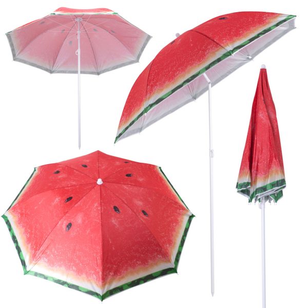Beach garden umbrella adjustable watermelon
