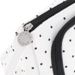 School pencil case double sachet cosmetic bag in dots