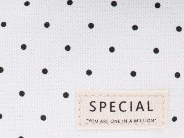 School pencil case double sachet cosmetic bag in dots