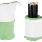 School pencil case 2in1 green