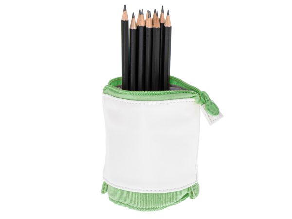 School pencil case 2in1 green