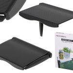Laptop TV screen organiser shelf black