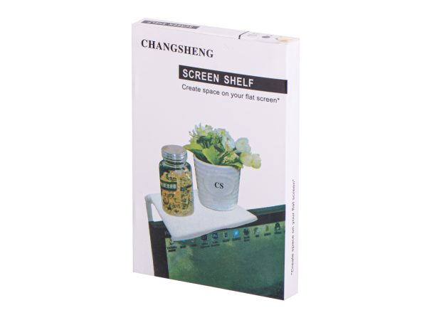 Laptop TV screen organiser shelf black