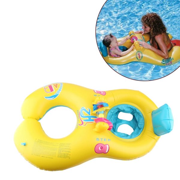 Wheel pontoon with seat for mother and child