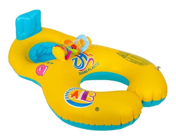 Wheel pontoon with seat for mother and child