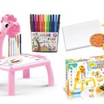 Projector table drawing table giraffe pink