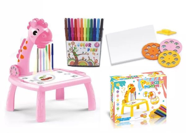 Projector table drawing table giraffe pink