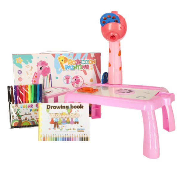 Projector table drawing table giraffe pink