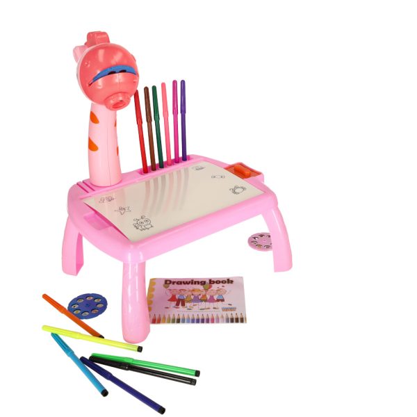 Projector table drawing table giraffe pink