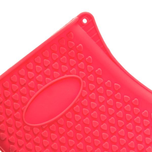 Thermal silicone kitchen glove red