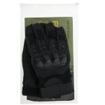 Tactical military gloves knuckle protection L black