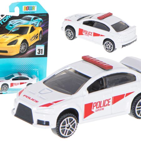 Metal car resorak police white 7cm